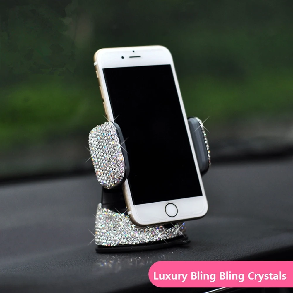 

Car 3in1 Luxury Car GPS Stand Windshield Dashboard Suction Mobile Phone Holder Air Outlet Mount Holder with Bling Bling Crystal