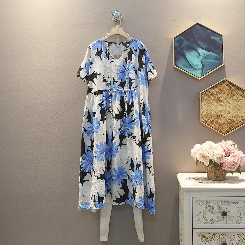 [EWQ] Весна лето 2020 новое поступление женское повседневное свободное платье до