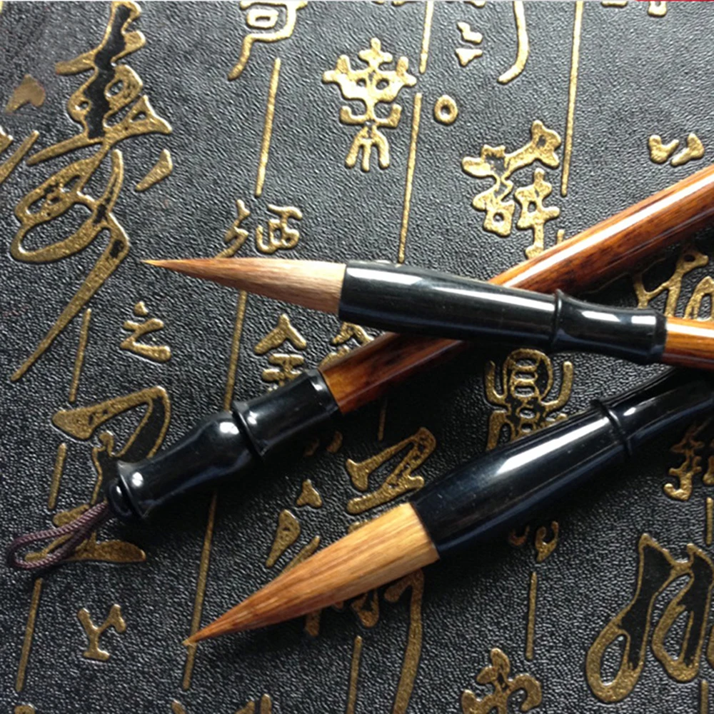 3 шт./компл. китайской каллиграфии кисти пера волос ласки рисующей щетки для