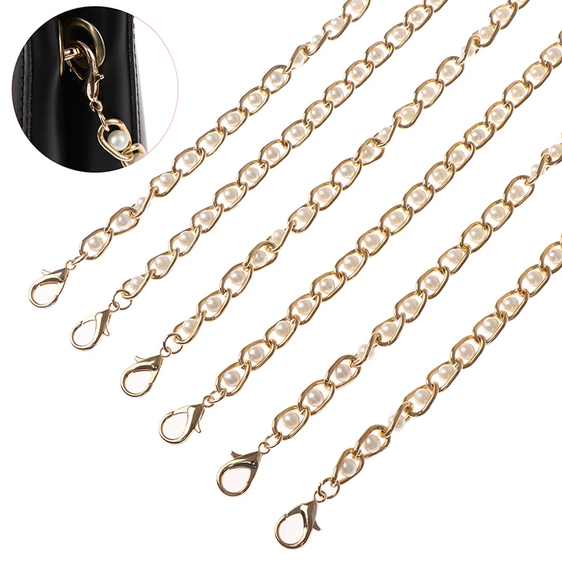 

Цепочка для сумок с имитацией жемчуга, ремешок для сумок, аксессуары «сделай сам», держатели для ремня, милая цепочка с бусинами, сумка-тоут, ремешок, аксессуары для сумок