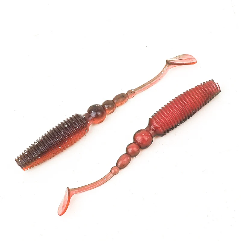 Ardea Mini Soft Bait 8Pcs 65mm 1.6g Silicone worm T-Tail Fishing Lure Artificial Wobblers Jigging Bass Pike Saltwater Tackle