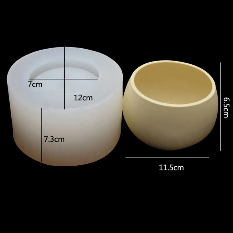 

Durable Silicone Flower Pot Mold Cement Concrete Mould DIY Succulent Plant Vase