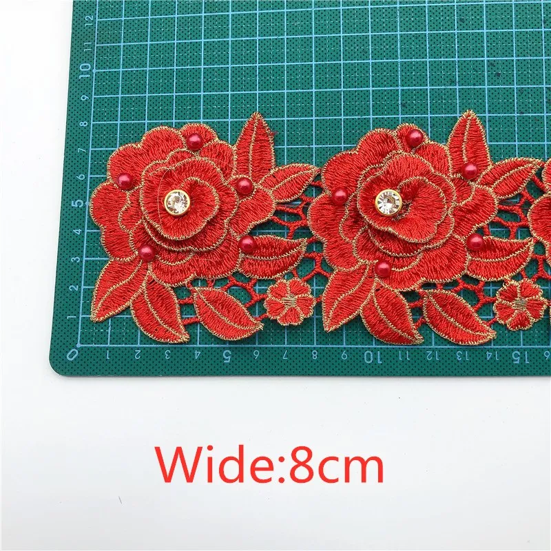 10 ярдов 19 цветов винтажные 3D вышитые цветочные кружева Нигерия сделай сам