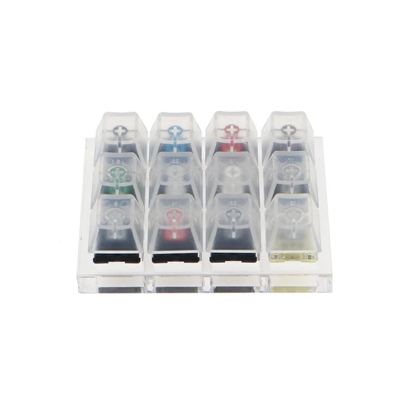 New For 12 Cherry MX Switches Keyboard Tester Kit Clear Keycaps Sampler PCB Mechanical Translucent Testing Tool | Компьютеры и офис