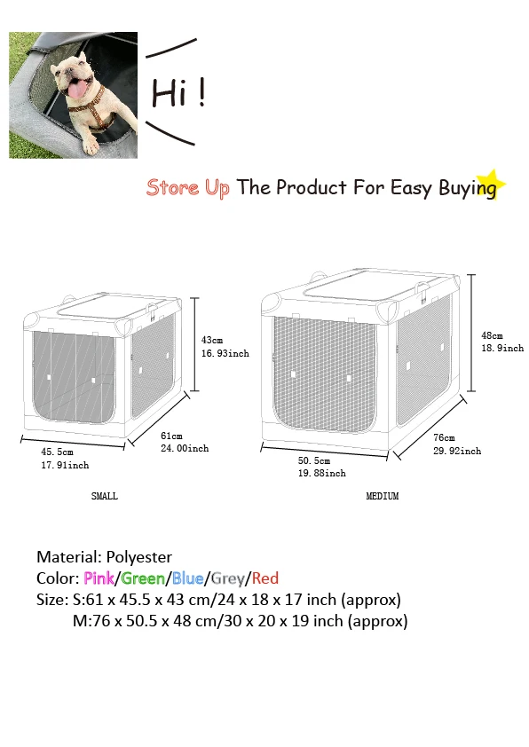 M4Pet складной Pet мягкий ящик питомник для собаки и котенка для внутреннего и наружного использования портативный и дышащий питомник для кемпинга путешествия