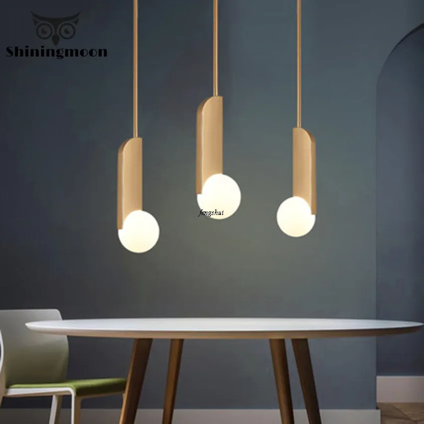 Скандинавские роскошные золотые стеклянные шаровые подвесные светильники