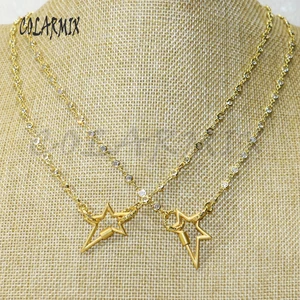 3 strands Cubic zircon chain necklace Star lock clasp Crystal necklace carabiner bolt fashion accessories for women 50437 3 strands Cubic zircon chain necklace Star lock clasp Crystal necklace carabiner bolt fashion accessories for women 50437
