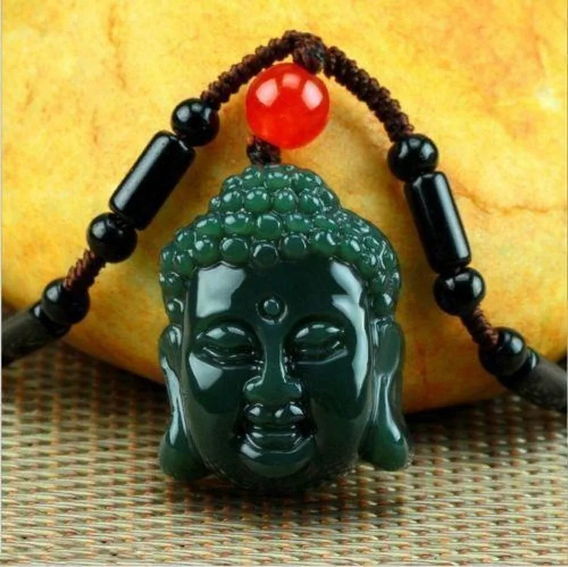 Natural Jade Pendant Hand-Carved Jadeite Necklace Women Pendants Charm Jewelry Fashion Accessories with Chain | Украшения и