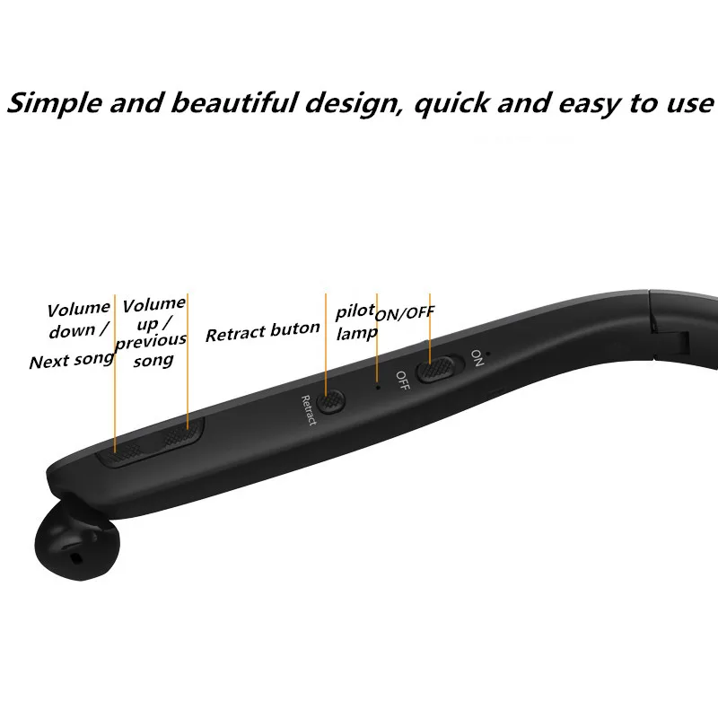 Спортивные наушники Hands Free Neckband беспроводные Extra Bass для бега Спортивная bluetooth