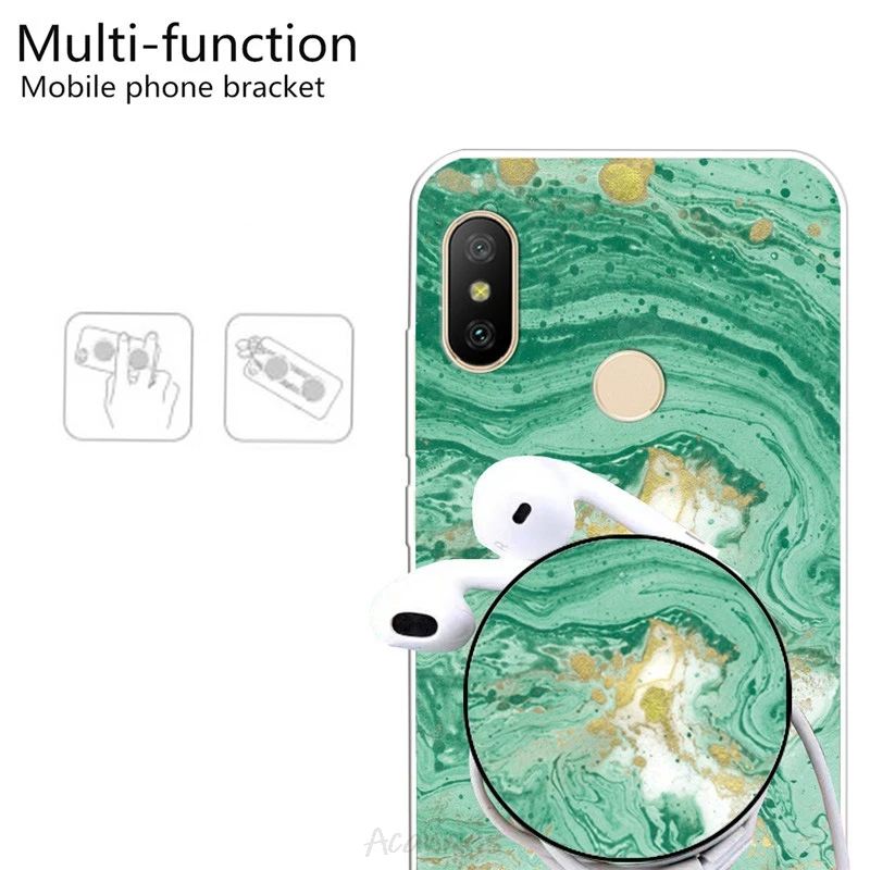 Роскошный Мраморный чехол для xiaomi redmi note 6 pro 6pro 7a 6a mi a2 lite a2lite подставка-держатель