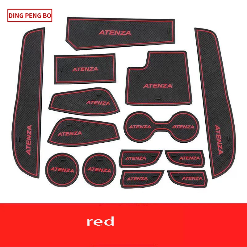 

Anti-Slip Gate Slot Cup Mat For Mazda 6 ATENZA 2017-2018 Interior Non-slip mat Accessories Door Pad Car Styling Stickers