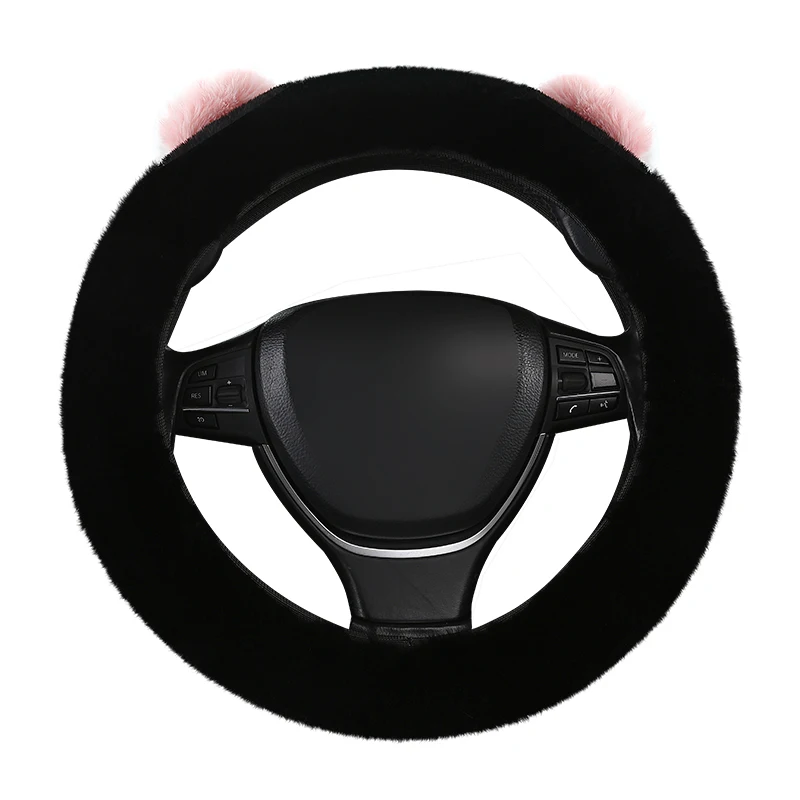 

Чехол рулевого колеса автомобиля зимняя универсальная теплая плюшевая ручка для автомобиля, тысячи моделей, доступные автомобильные аксес...