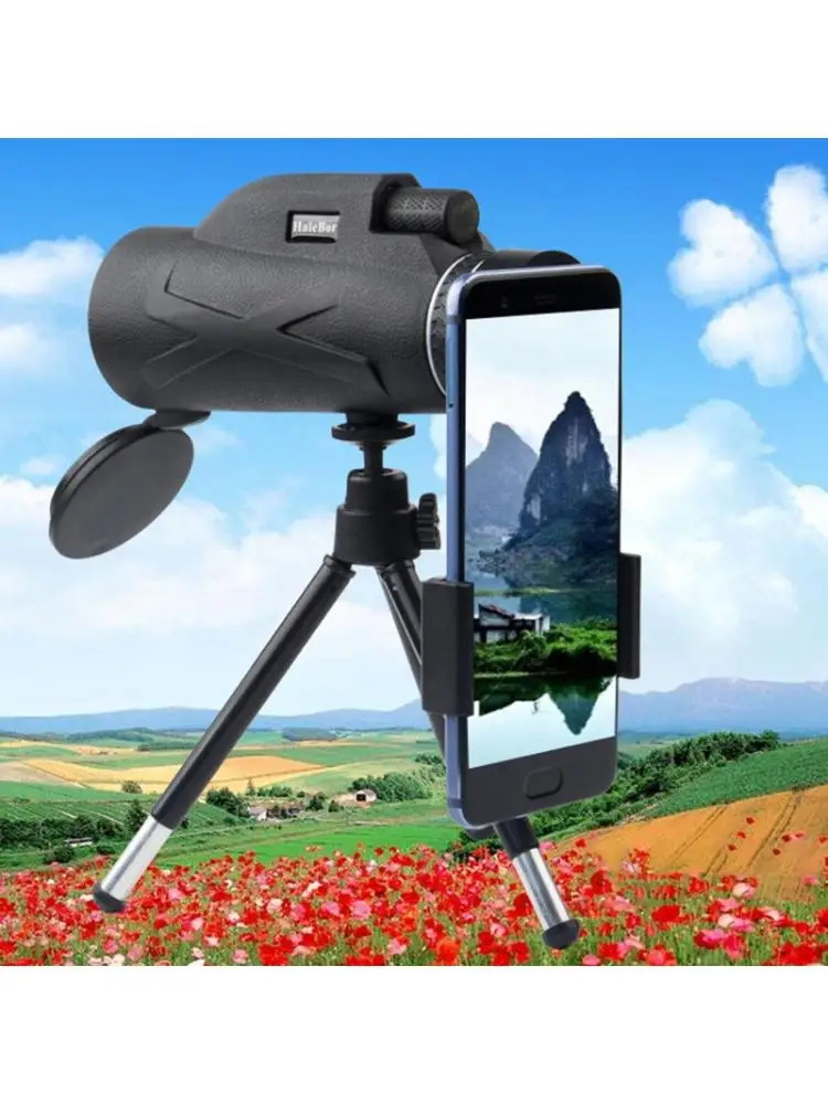 

80x100 Outdoor Monocular Telescope with Phone Holder and Tripod Stand Kit