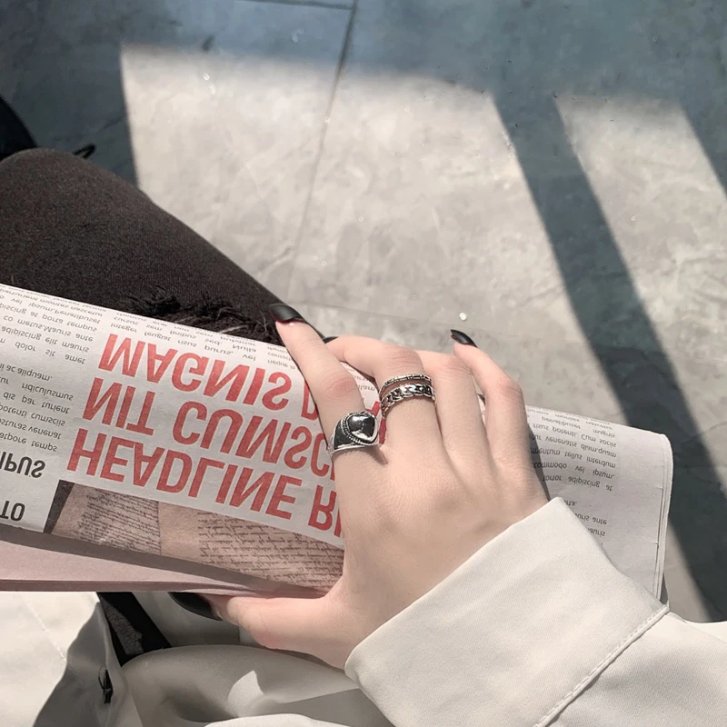 HUANZHI новые тибетские серебряные винтажные глянцевые двухслойные открытые