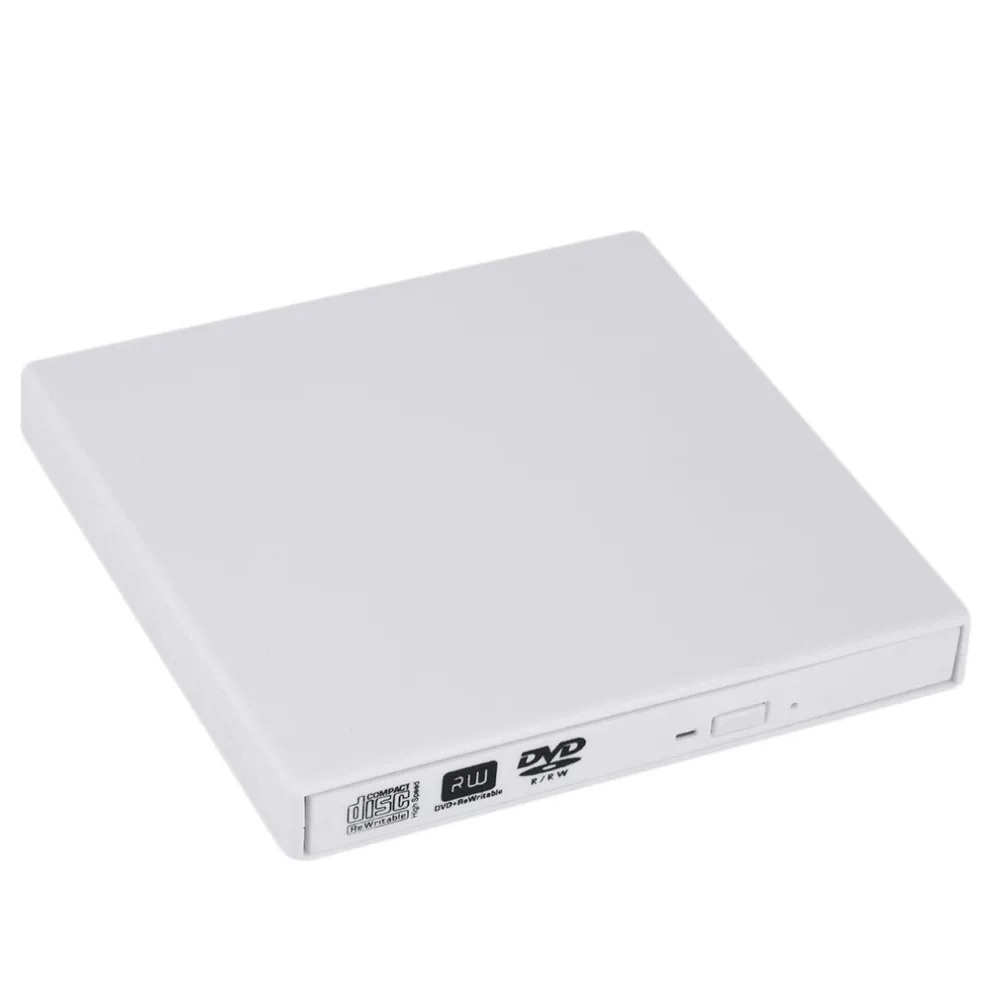 Супер тонкий USB 2,0 внешний CD+-RW DVD+-RW DVD-RAM Пишущий привод для ноутбука PC продвижение белый черный