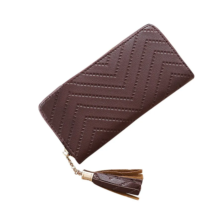 Новинка 2019 Женский Роскошный кошелек Одноцветный Длинный высокого качества