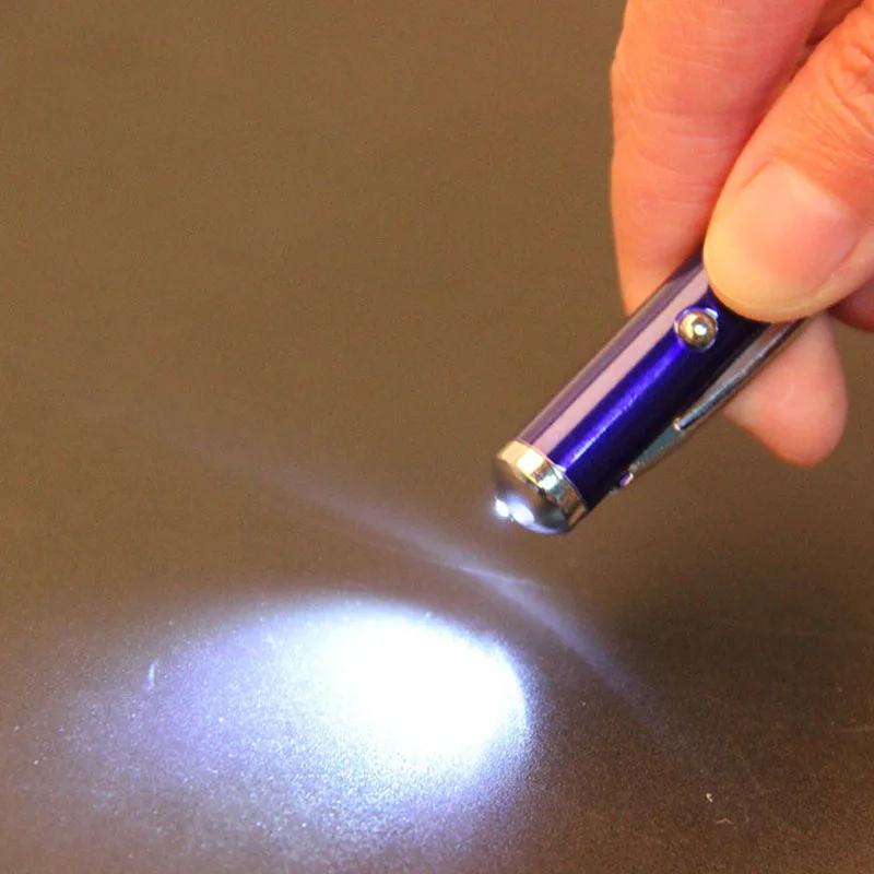 Металлическая шариковая ручка 4 в 1 с сенсорным лазером 0 мм и черными чернилами