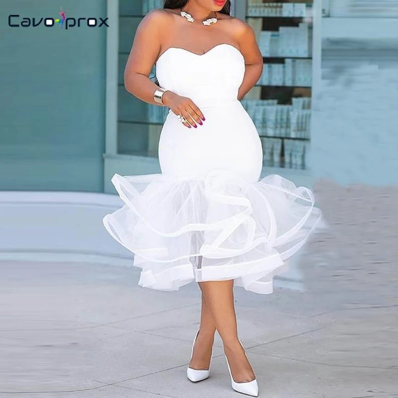 Женское кружевное лоскутное платье без рукавов до середины икры однотонное