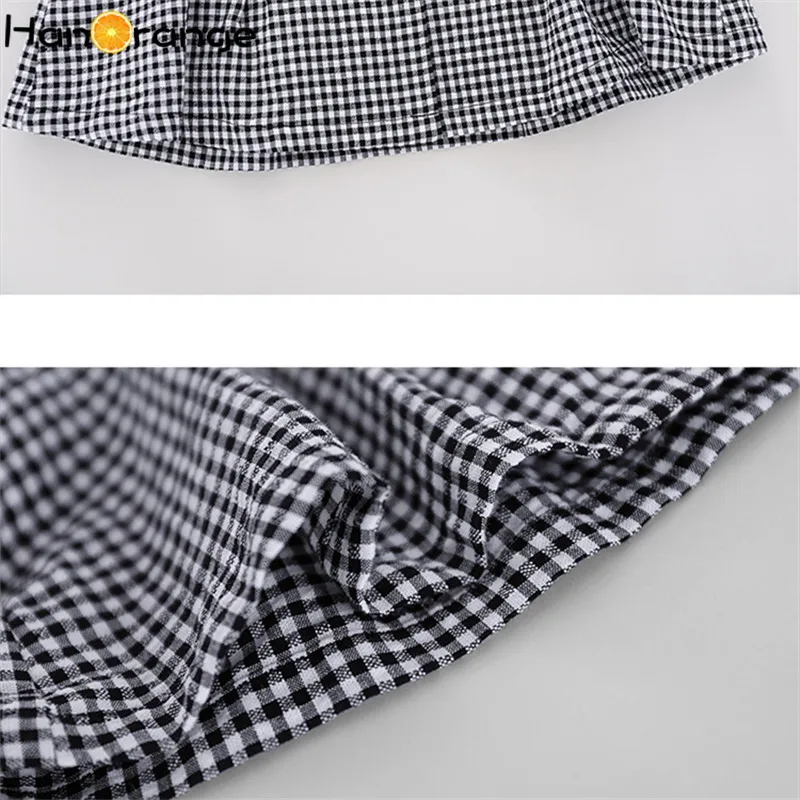 

2021 Summer Short V-neck Checkered Gingham Shirt French Retro Non-Mainstream Plaid Shirt Women
