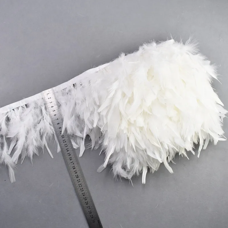 1 метр белые перья фазана утка индюк страусиные бахрома планки гусиные для