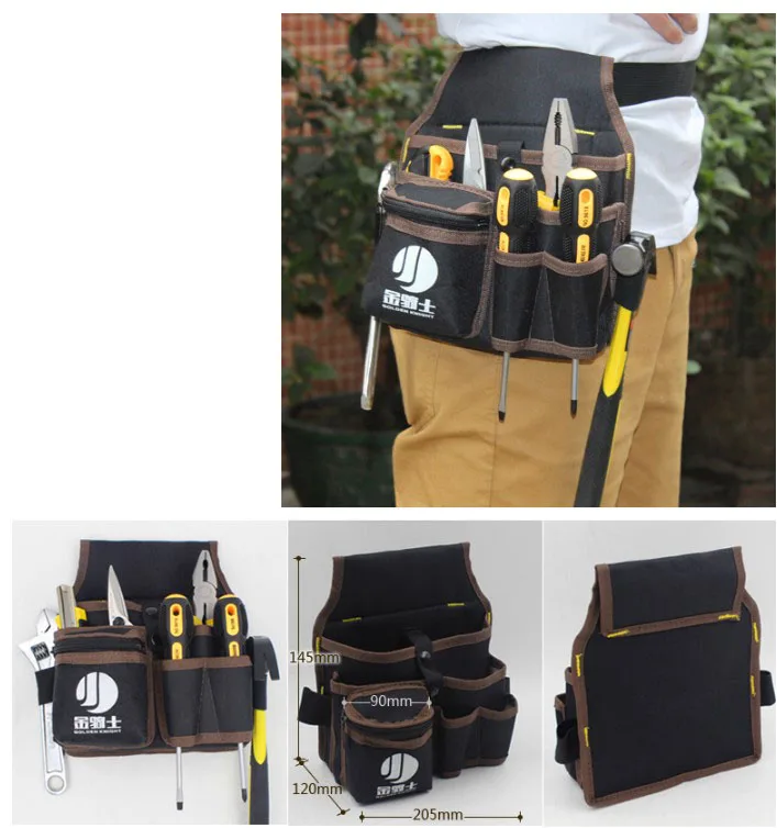 Heavy Duty Tool Pouch with Adjustable Belt Electrician Waist Bag Multifunction |