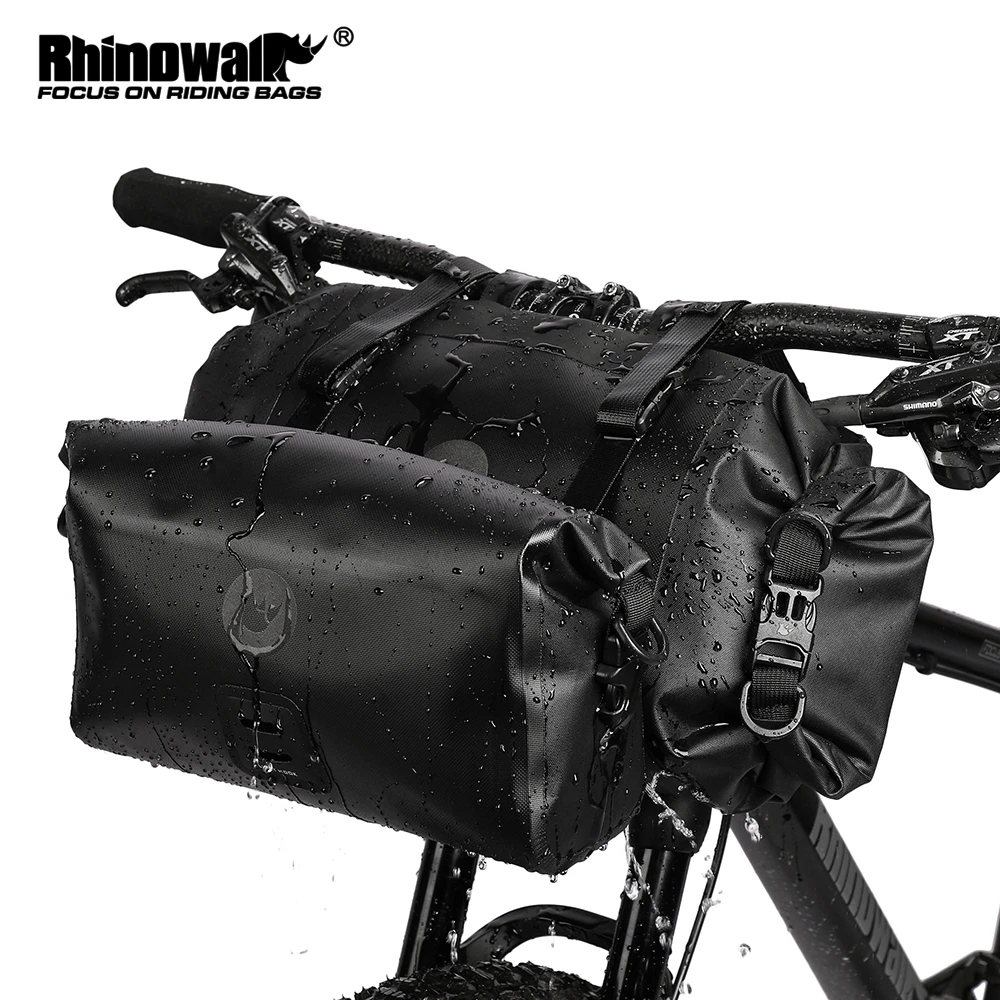 aliexpress - Rhinowalk 2021 Bicycle Bag Waterproof Big Capacity Handlebar Bag 2-piece Front Tube Cycling Bag MTB Frame Trunk Bike Accessories