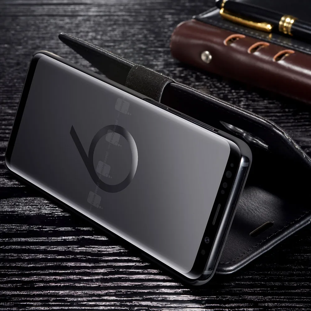 

Shockproof Removable Wallet Case For Samsung Galaxy A8 Plus 2018 A3 A5 J3 J5 2017 EU Flip Leather Cover For A7 A6 Business Coque