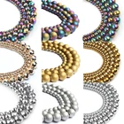 Бусины из натурального камня черного и золотого цвета, 234681012 мм