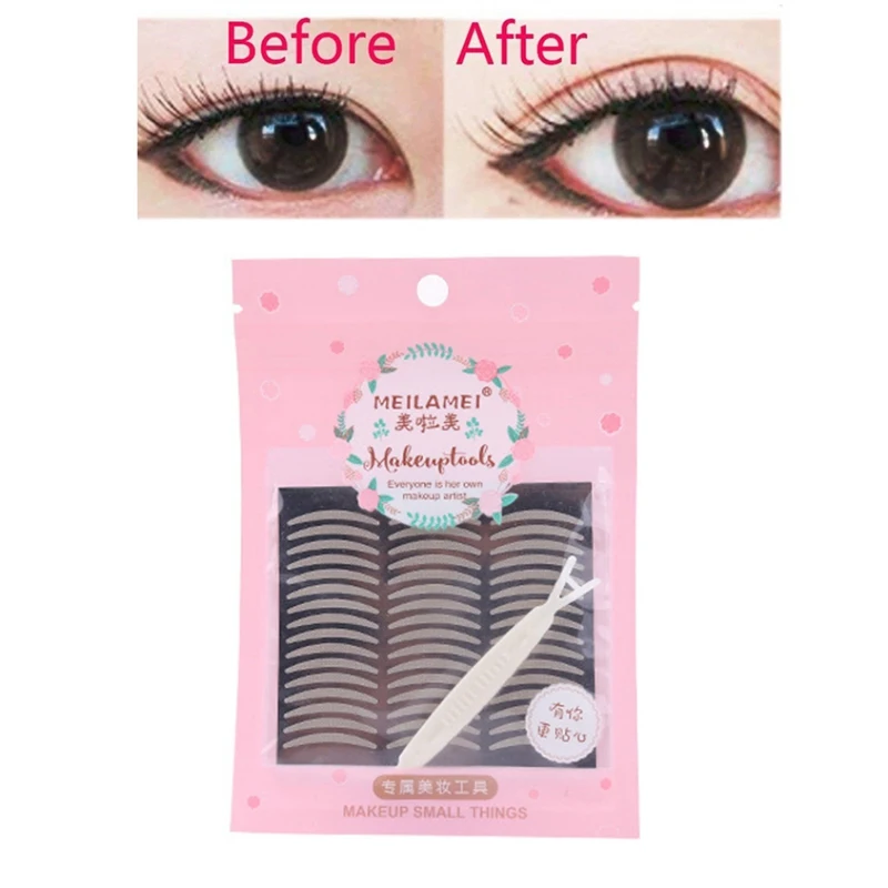 72 шт. невидимые двойные складные Стикеры для век кружевное волокно макияжа узкие