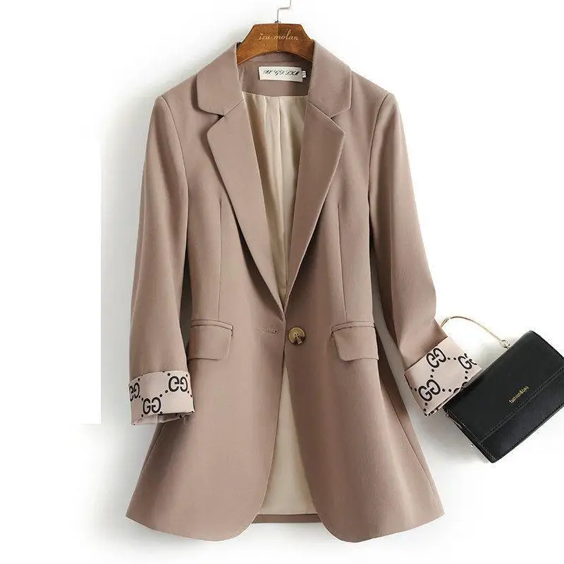 

Fashion Women Spring Autumn Women Blazer And Jackets Long Sleeve 3xl Office Work Wear Temperament Suit Coat Clothes