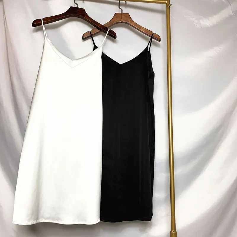 Женская атласная майка длинное атласное платье короткий топ кружевной белый