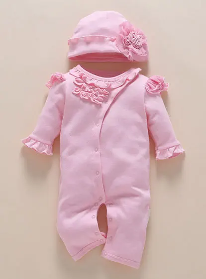 mode 5 girl romper Одежда для новорожденных комплект с длинными рукавами на зиму, осень и весну, Комбинезоны на возраст от 0 до 3 месяцев, вязаные комбинезоны в клетку, Вязаная хлопковая одежда шапка - Цвет: mode 5 girl romper