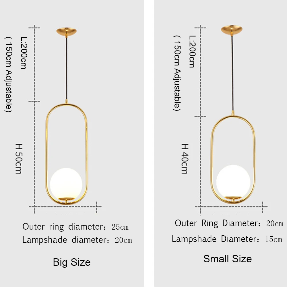 Gold Globe Pendant Lights Fixtures Glass Lampshades Chandelier Ball Shade Hanging Lamp Fittings for Living Room Kitchen Bedroom | Лампы и