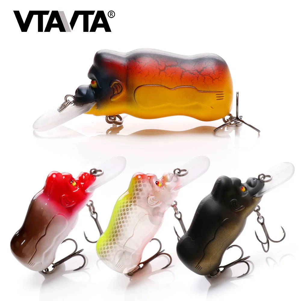 VTAVTA 6 см 16 г Gorilla Crankbait рыболовная приманка искусственная жесткая черная блесна
