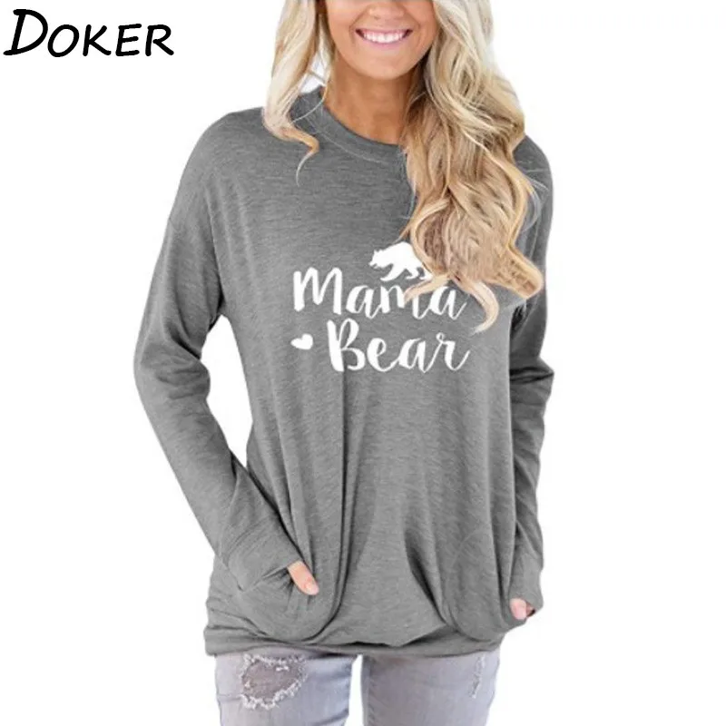 2021 Весенняя футболка с длинным рукавом и буквенным принтом для женщин модные