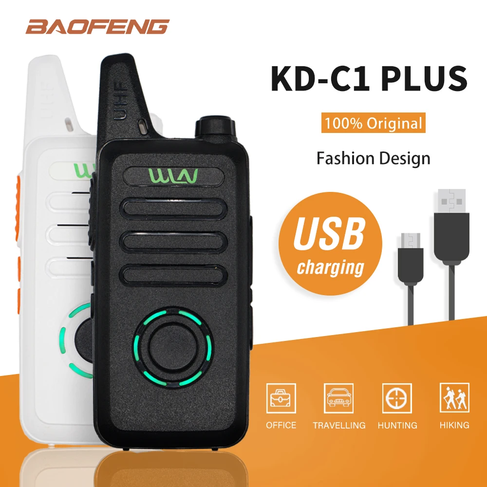 2 шт. WLN KD-C1 Plus портативная мини-рация Двусторонняя радиосвязь FM-приемопередатчик