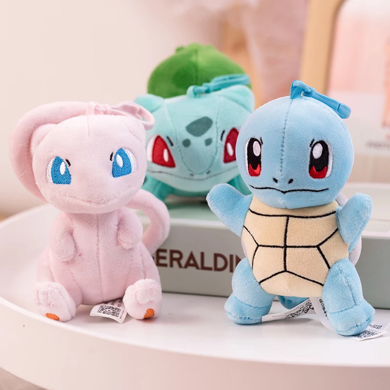 New Style Big Size Pokemon Plush Toy Pillow Bulbasaur Squirtle Snorlax Jigglypuff Mew Eevee Stuffed Doll Keychain Gift images - 6