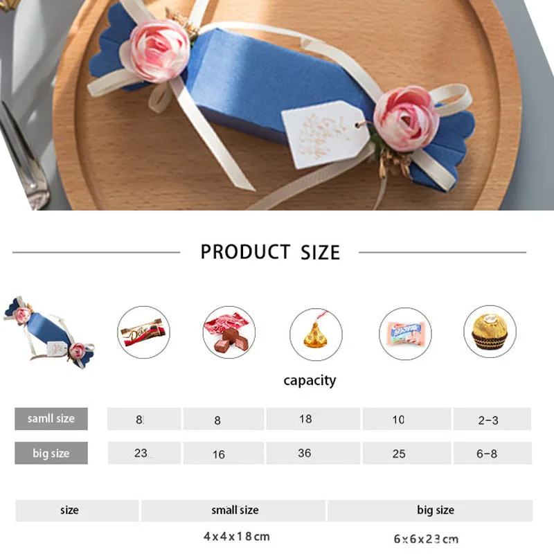 Красивая бумага Свадебная коробочка для сладостей коробки подарков Упаковка boite