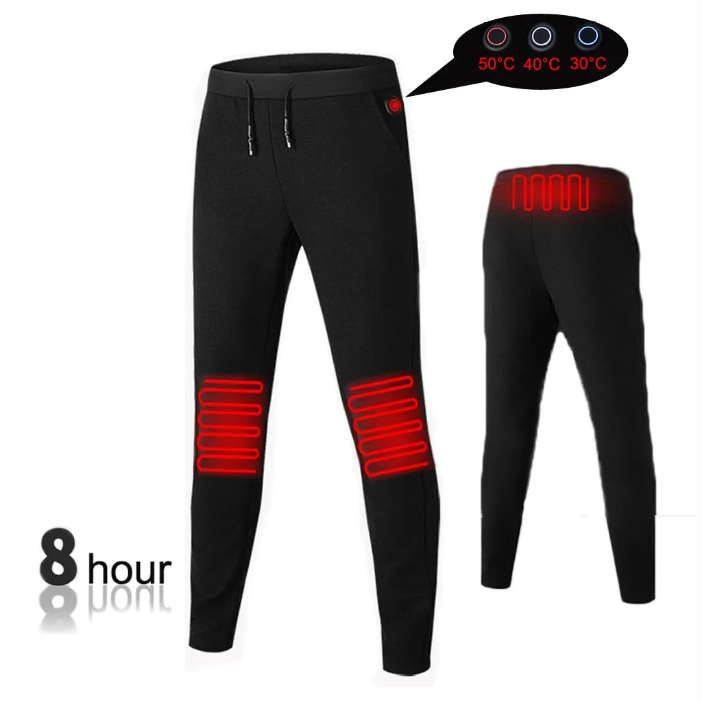 Electric Heated Pants Men Women Trousers Usb Layer Elastic 3 Heating Warm Insulated Heatedunderwear For Camping Hiking |
