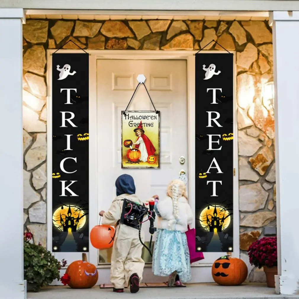 Новинка Хэллоуин маленькая девочка деревянные украшения настенные подвески