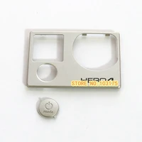 100original front board for gopro hero 4 silver front panel cover frame faceplate with power mode button repair part