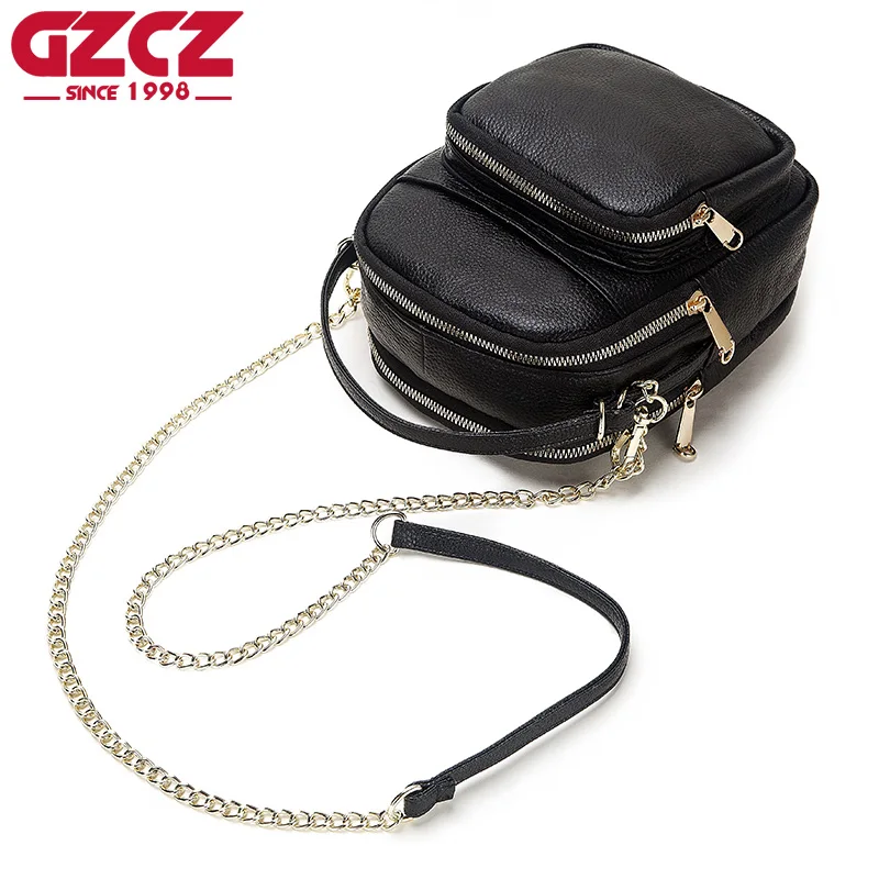 GZCZ 100% натуральная коровья кожа сумка почтальон женская через плечо модная на
