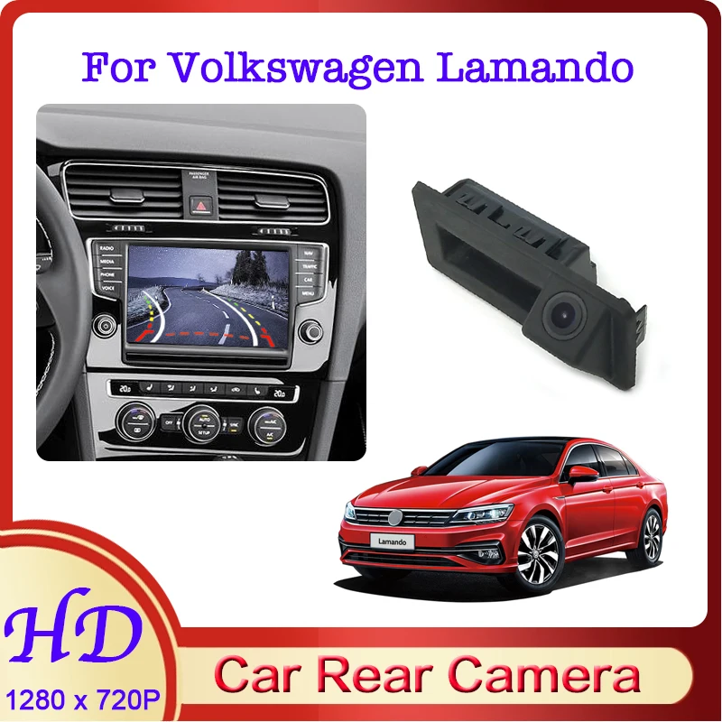 

Dynamic Trajectory Car Rear View Trunk Handle Camera For Volkswagen VW Lamando MQB 2016 2017 2018 2019 Connect Original Screen