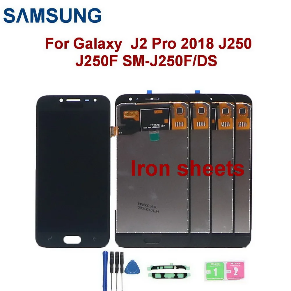 5 unid/lote J250 железные листы ЖК дисплей для Samsung Galaxy J2 Pro 2018 J250F SM J250F/DS сенсорный экран