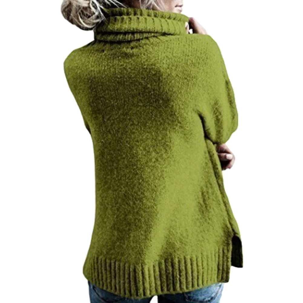 Womens Sweaters Winter Top Turtleneck Sweater Women Pullover Knitted Long Sleeved Soft Pullovers Loose large size | Женская одежда