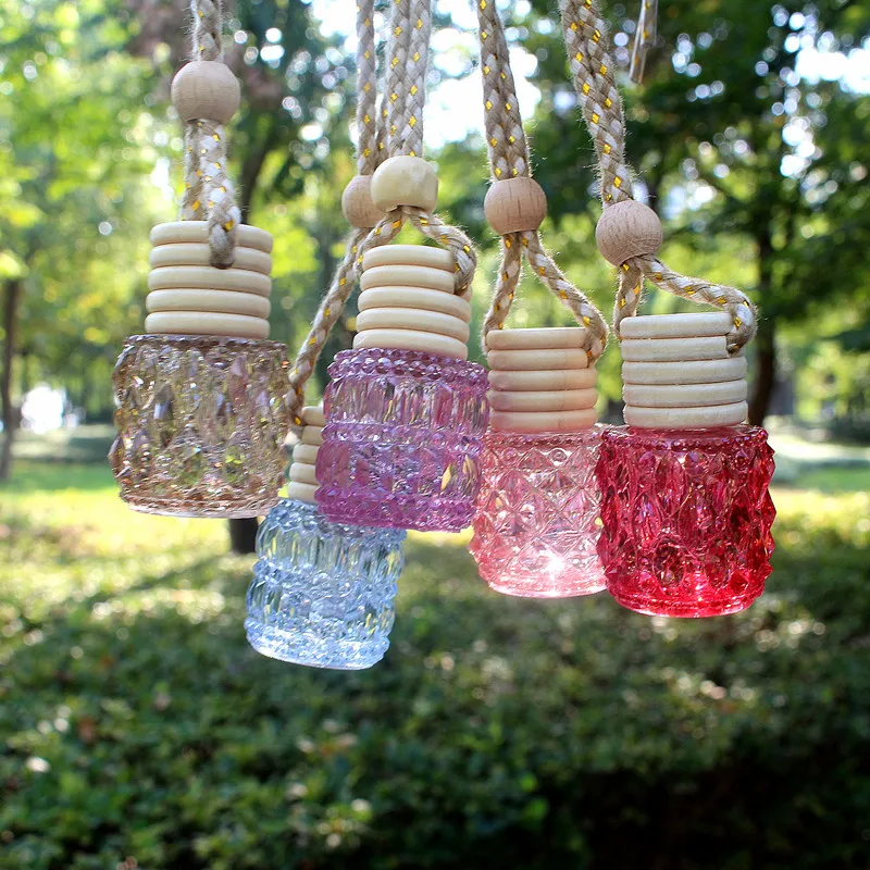 

20pcs 5ml Colorful Glass Bottle Hanging Car Perfume Bottles Car Pendant Accessories Bottle Empty Glass Bottle