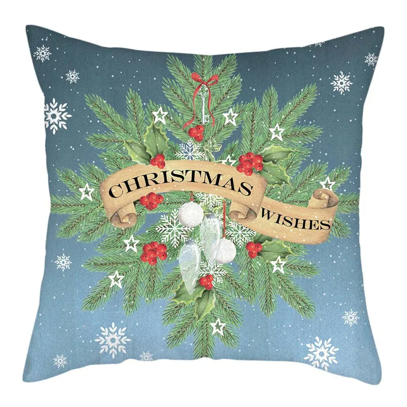 Fuwatacchi веселые рождественские наволочки на подушки Рождественский колокольчик дерево Подарочная наволочка для дома декоративное покрывало для дивана наволочки 45*45 см