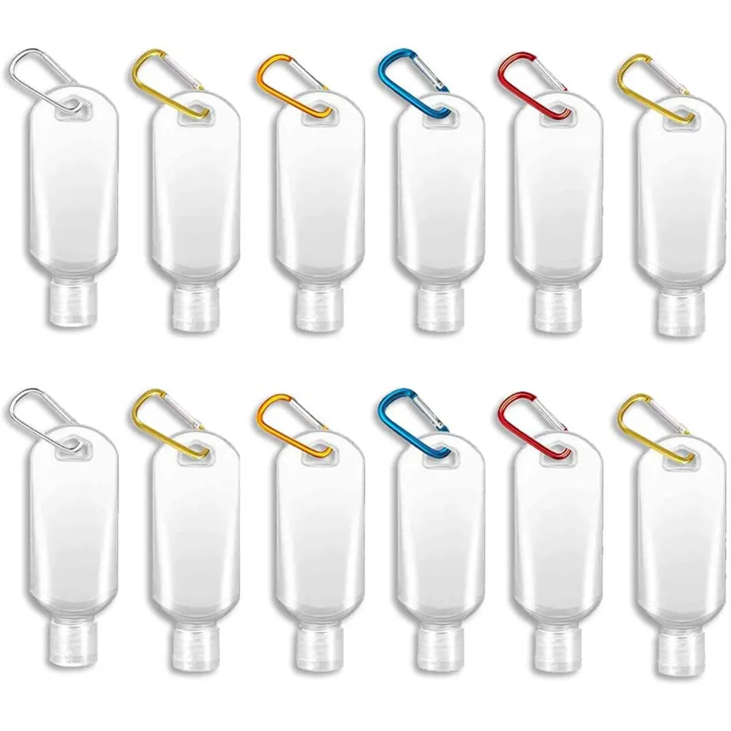 Пластиковый прозрачный брелок для ключей путешествий Пустые контейнеры