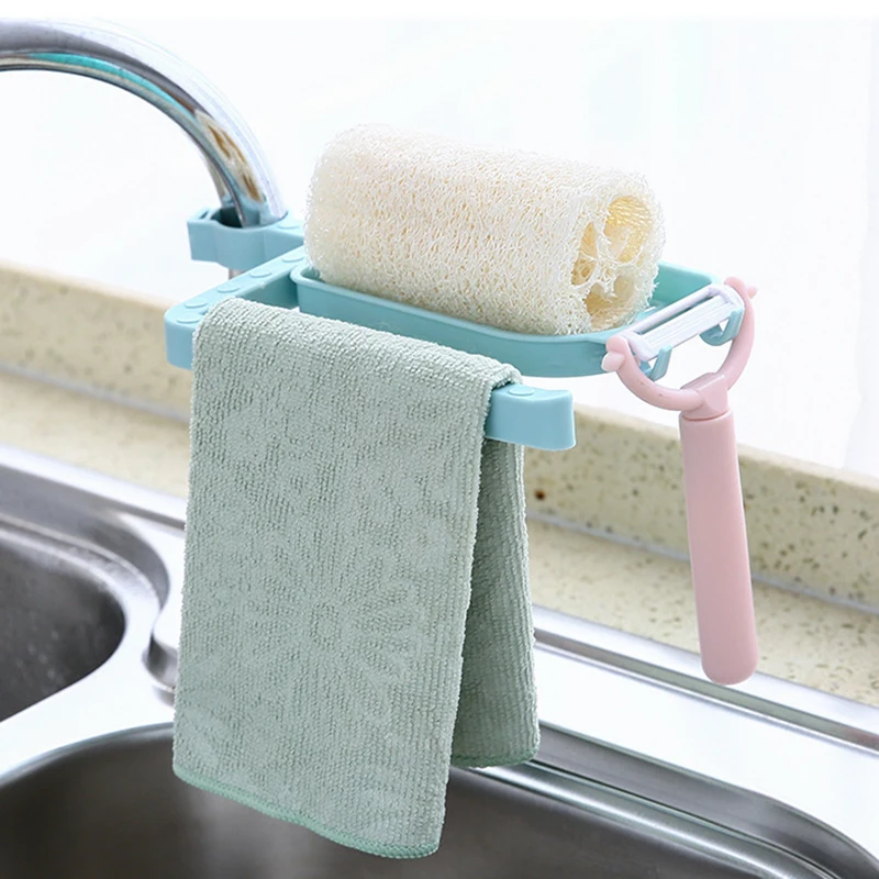 2 в 1 Кухонная Раковина Губка Rag кронштейн стойка пластиковый кран сливной стеллаж