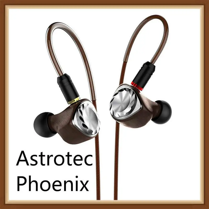 Наушники вкладыши Astrotec Phoenix Hifi с электростатическим шумоподавлением деревянные